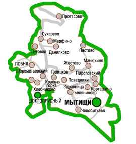 Карта Мытищинского района
