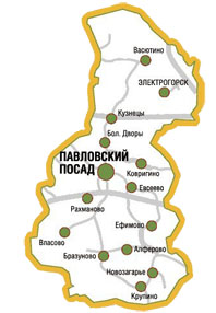 Карта Павлово-Посадского района