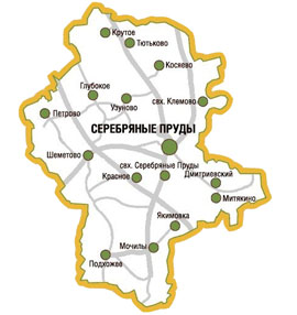 Карта Герб Серебряно-Прудского района