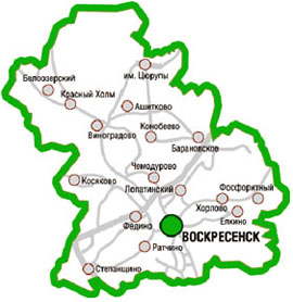Карта Воскресенского  района